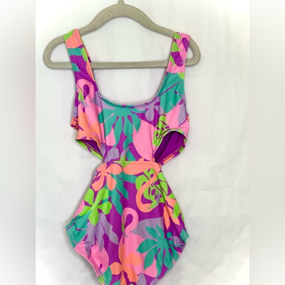 Tropical Flamingo One Piece Swimsuit - Picture 8 of 14